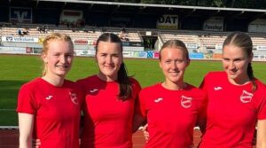 SV Union Meppen: Frauen holen 20 Jahre alten Kreisrekord: Charlotte Sur, Viola Kartzinski, Julia Todt, Imke Leigers - Foto: A.Todt